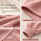 🔥Gratis verzending✈️Dames Gebreide 2-Delige Loungeset met Mock Neck Sweatshirt & High Waist Wijde Pijpen Broek – Comfortabele Elegantie voor Elke Dag