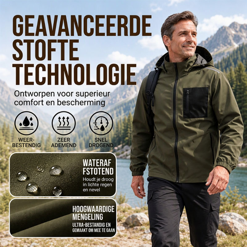 🔥 Tijdelijke Korting 🏕️ Heren Outdoor Windjack met Afneembare Capuchon – Windbescherming, Comfort & Veelzijdige Stijl