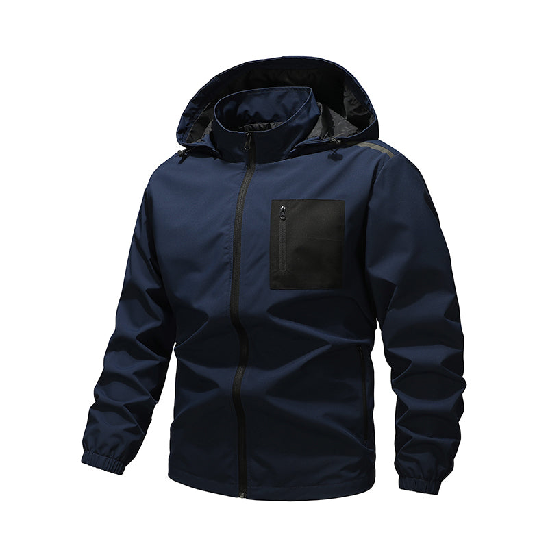 🔥 Tijdelijke Korting 🏕️ Heren Outdoor Windjack met Afneembare Capuchon – Windbescherming, Comfort & Veelzijdige Stijl
