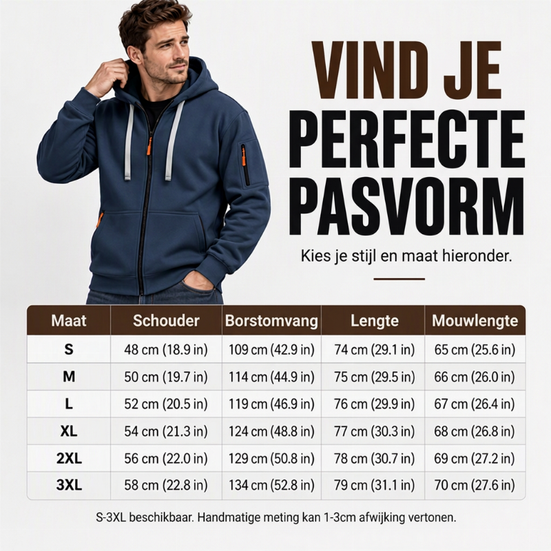 🔥50% OFF🔥Casual thermisch hoodjack voor heren