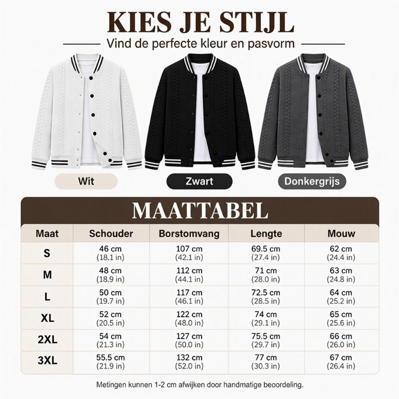 🔥50% OFF🔥Casual herenjack van jacquard-stof in baseballstijl
