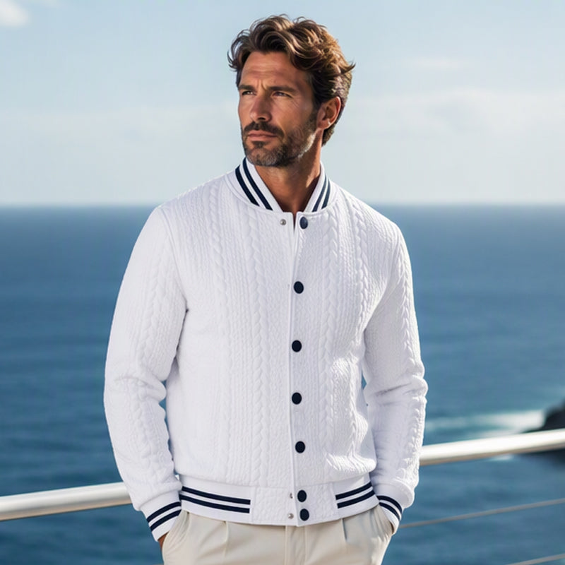 🔥50% OFF🔥Casual herenjack van jacquard-stof in baseballstijl