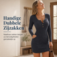 🍂 Herfst Collectie ✨ Dames Bodycon Knoopjurk met Lange Mouwen – Effen Kleur, Slim Fit & Elegante Pasvorm