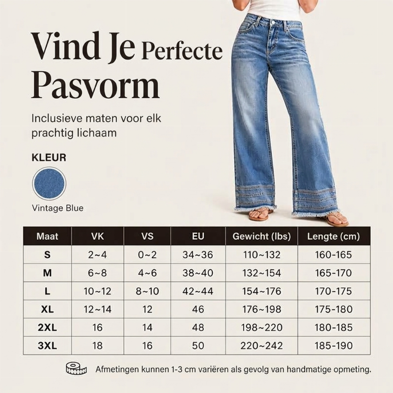 🔥Gratis verzending✈️Dames Vintage Wijde Pijp Jeans met Raw Hem
