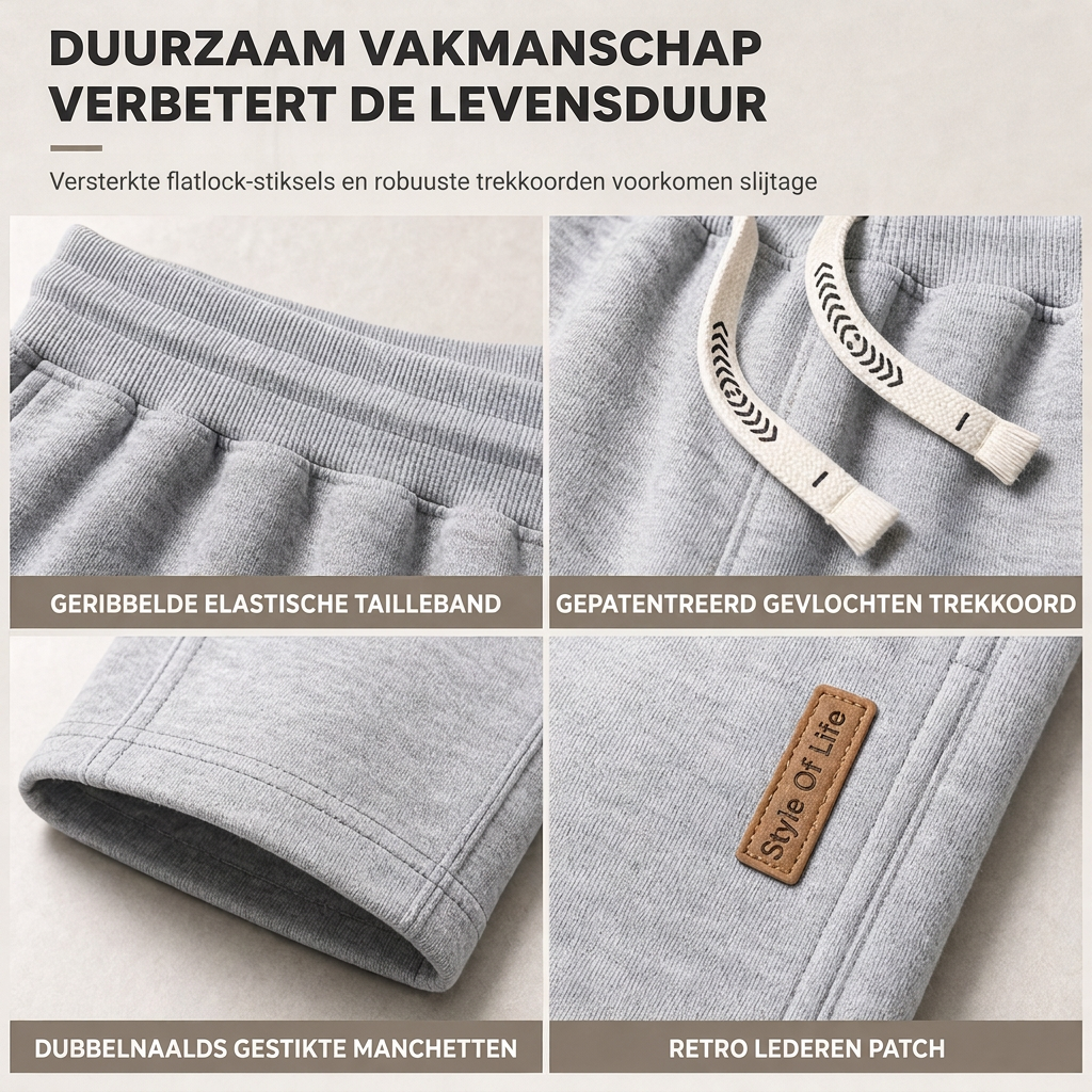 Heren losvallende, rechtvallende joggingbroek – dikke casual brede sportbroek voor herfst en winter