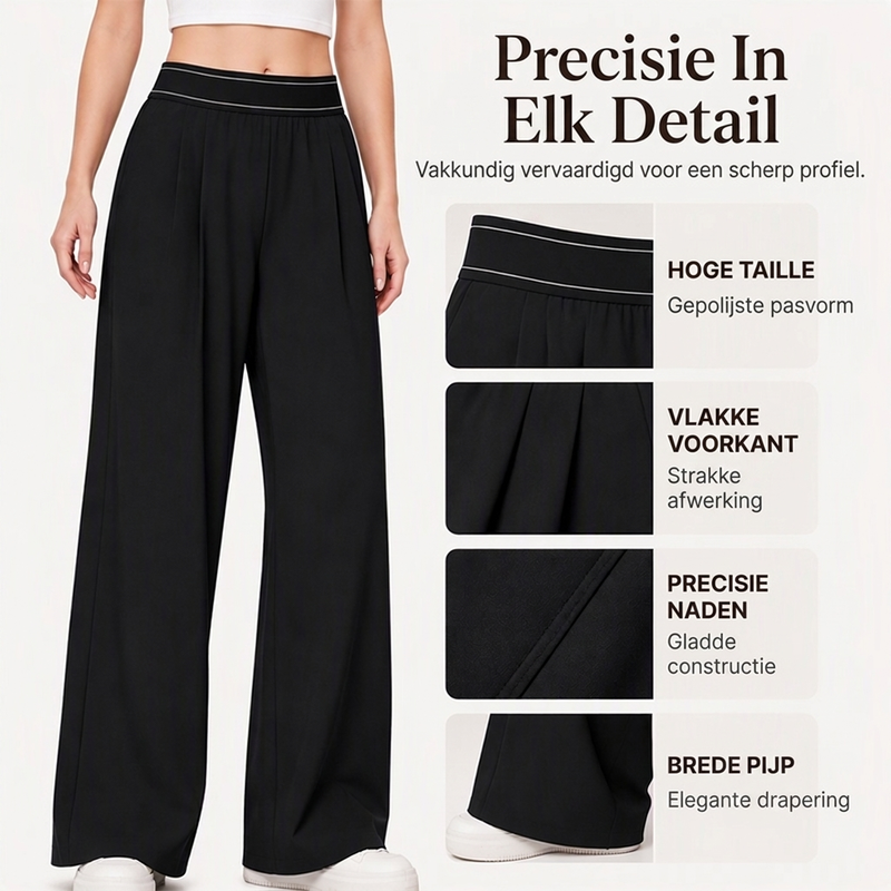 Lichte hoge taille wijde broek voor dames