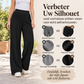 Lichte hoge taille wijde broek voor dames