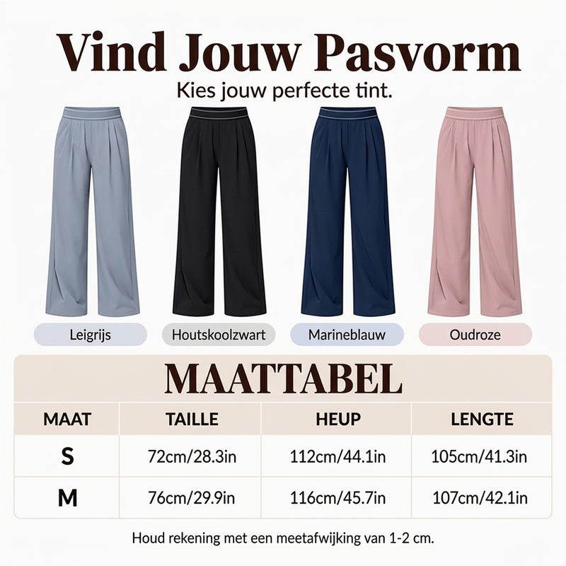 Lichte hoge taille wijde broek voor dames