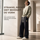 Heren losvallende, rechtvallende joggingbroek – dikke casual brede sportbroek voor herfst en winter