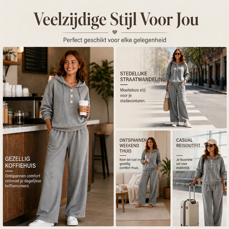 🔥Gratis verzending✈️Vrouwen Informele Hoodie En Lounging Broek Set