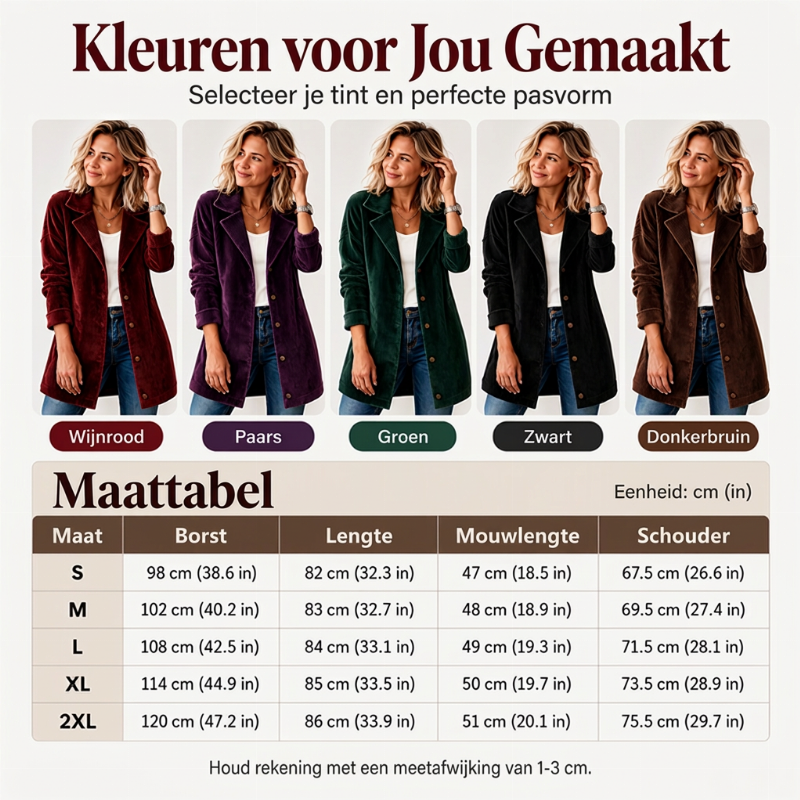😍Casual corduroy kno open jack voor dames