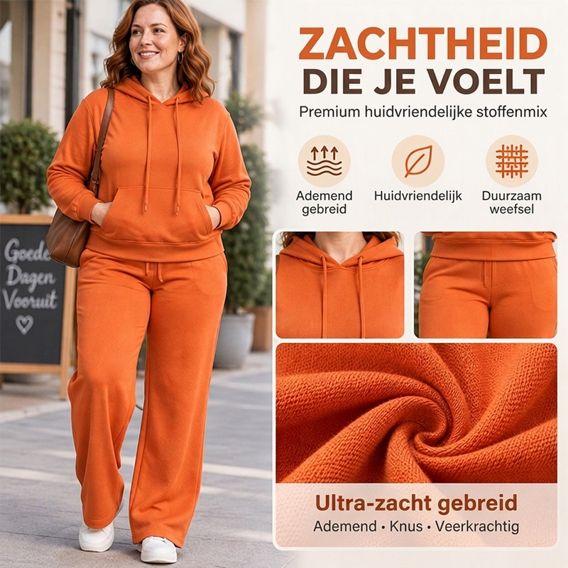 🔥Gratis verzending✈️Vrouwen Casual Losse 2-delige Loungeb Set