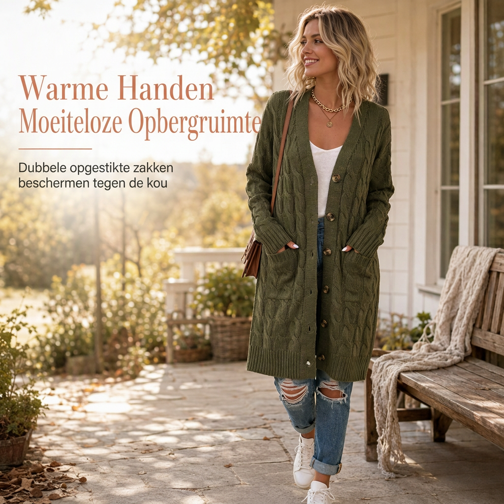 🔥Gratis verzending✈️Dames Lange Enkelijks Knit Vest Casual Jas Voor Herfst en Winter