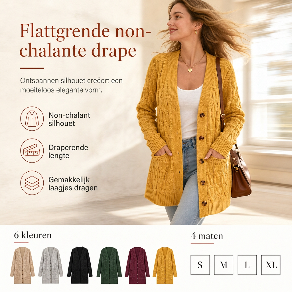 🔥Gratis verzending✈️Dames Lange Enkelijks Knit Vest Casual Jas Voor Herfst en Winter