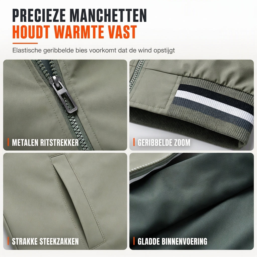 🔥Gratis verzending✈️Casual Herenjack met Effen Kleur