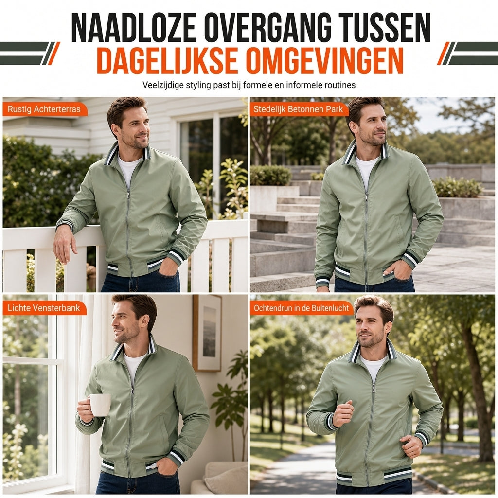 🔥Gratis verzending✈️Casual Herenjack met Effen Kleur