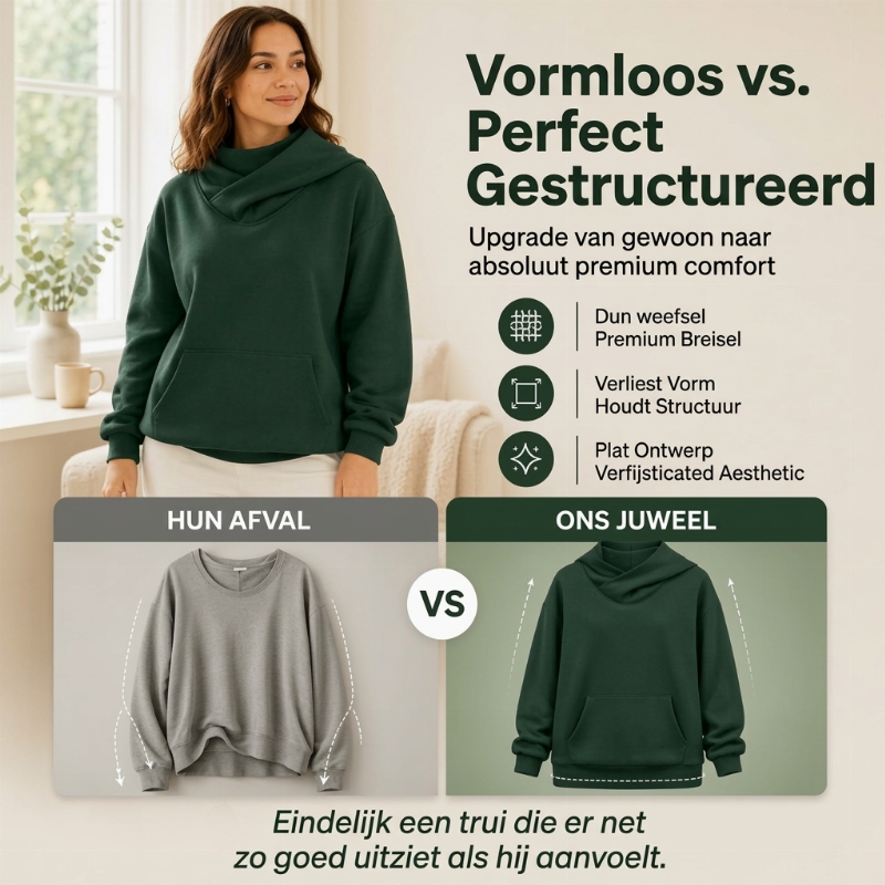 🔥Gratis verzending✈️Casual dames sweatshirt met capuchon en colshirt