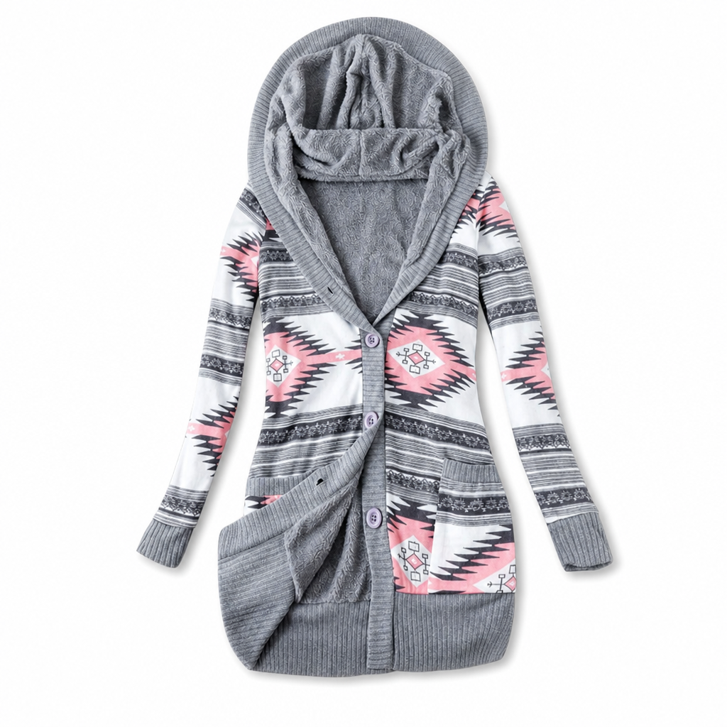 🔥Gratis verzending✈️50% korting🔥Halflange gebreide hoodie voor dames, met katoenen voering