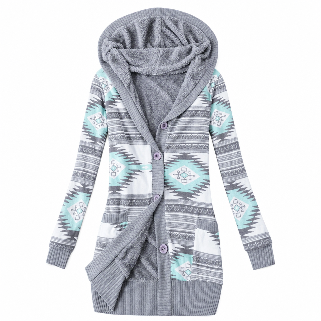 🔥Gratis verzending✈️50% korting🔥Halflange gebreide hoodie voor dames, met katoenen voering