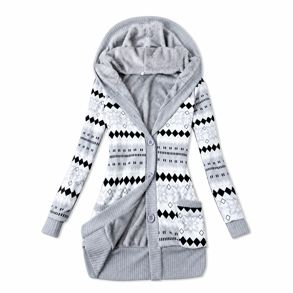 🔥Gratis verzending✈️50% korting🔥Halflange gebreide hoodie voor dames, met katoenen voering