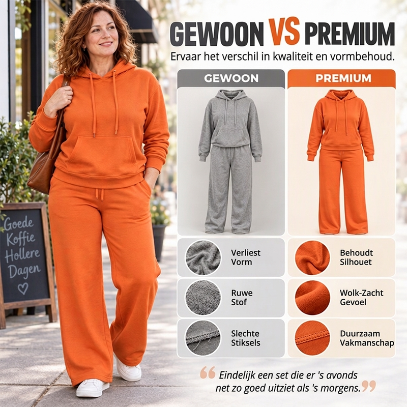 🔥Gratis verzending✈️Dames Hoodie & Lounge Broek Set – Comfortabele Pasvorm, Casual Stijl en Perfect voor Ontspannen Dagen