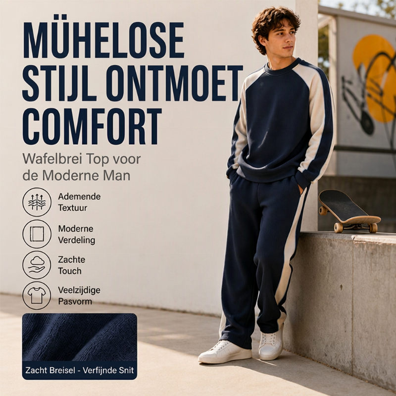 Heren sweatshirt met colorblock en losvallende pasvorm