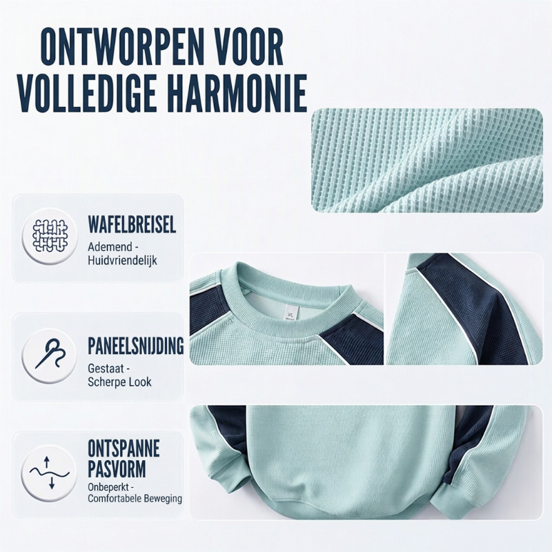 Heren sweatshirt met colorblock en losvallende pasvorm