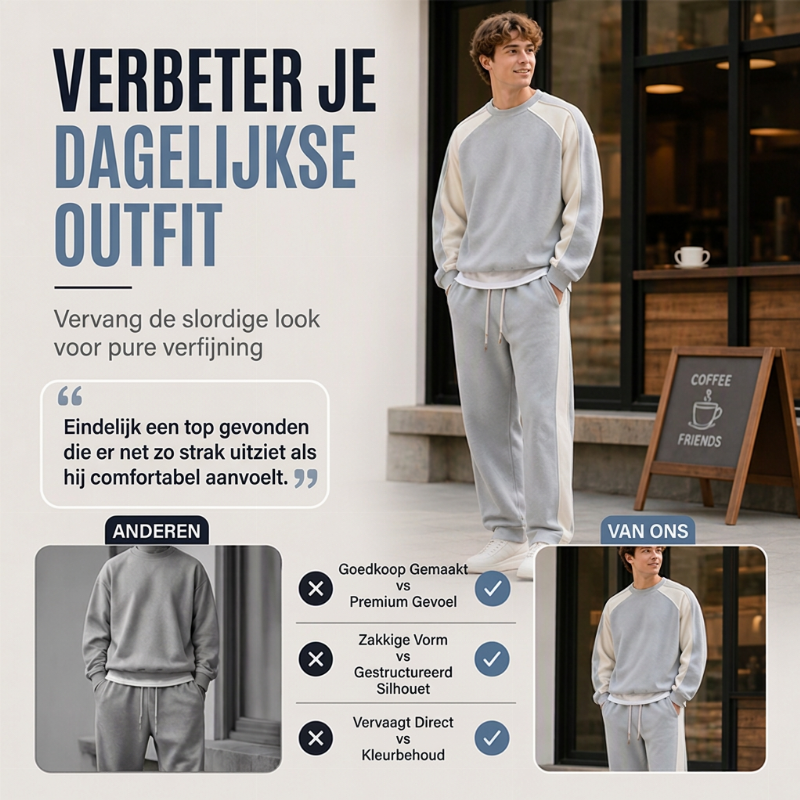 Heren sweatshirt met colorblock en losvallende pasvorm
