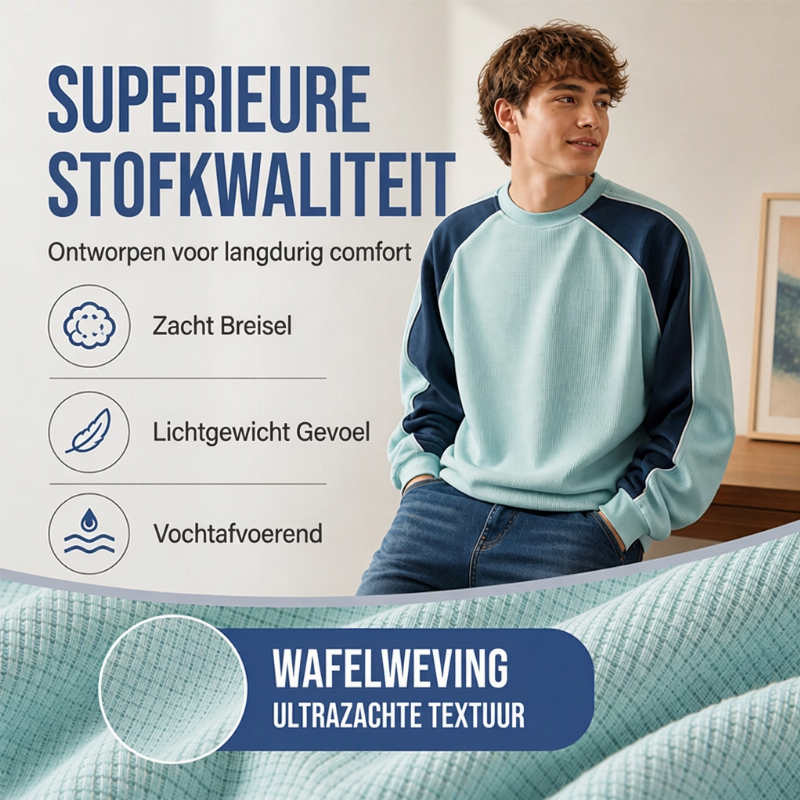 Heren sweatshirt met colorblock en losvallende pasvorm