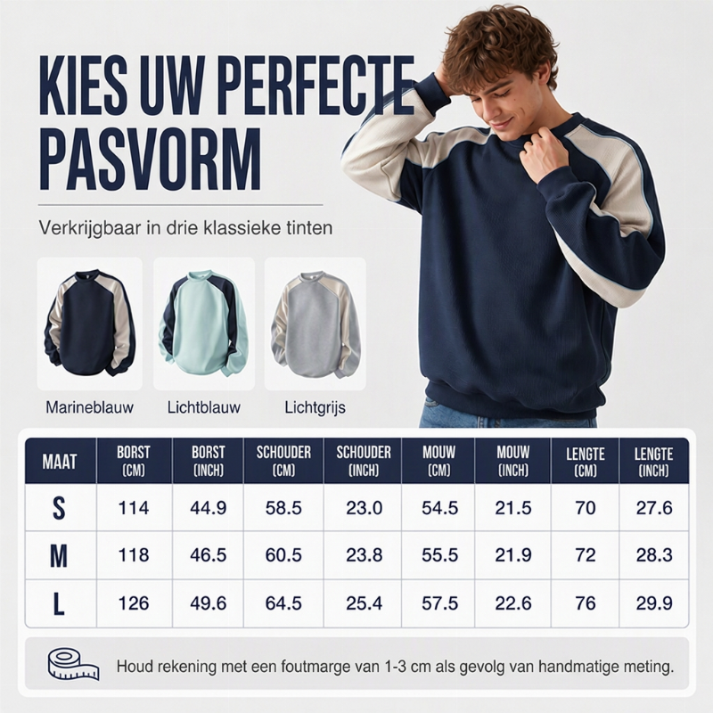 Heren sweatshirt met colorblock en losvallende pasvorm