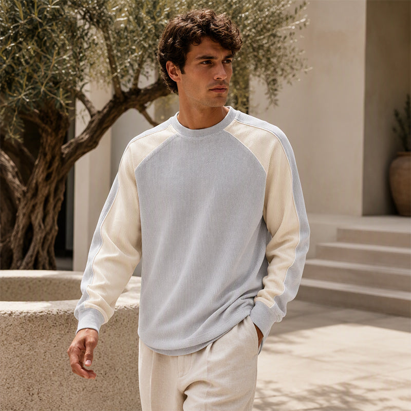 Heren sweatshirt met colorblock en losvallende pasvorm