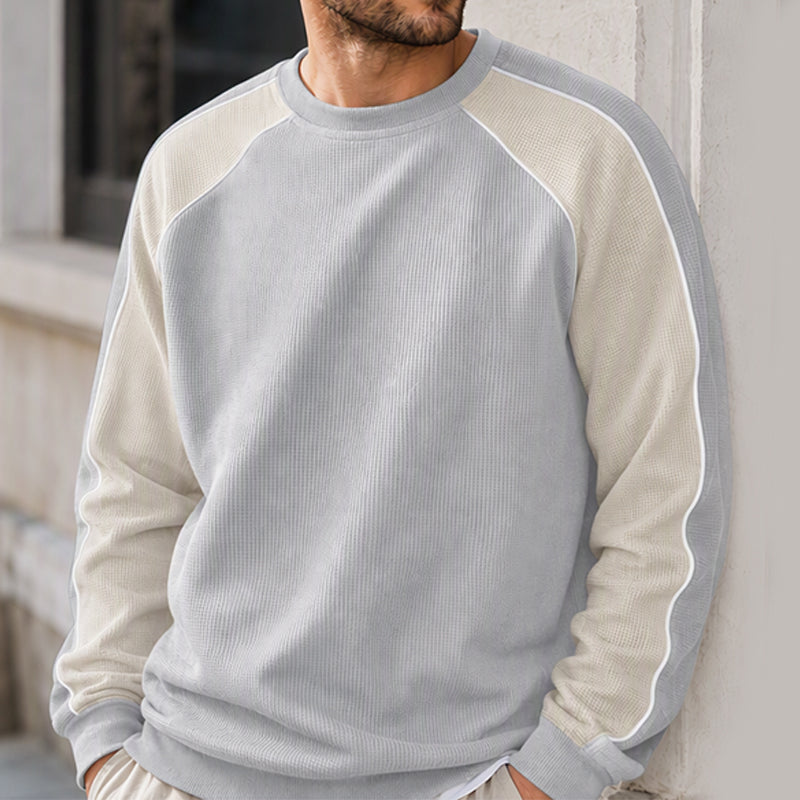 Heren sweatshirt met colorblock en losvallende pasvorm