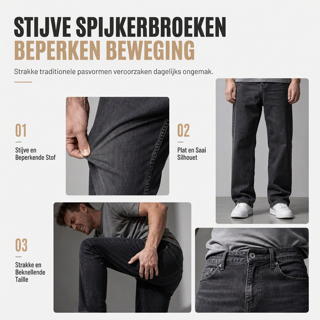 🔥Gratis verzending✈️Heren American Vintage Gebogen Pijp Wijde Pijp Jeans Gedecodeerd Raw Denim Knopen Fly Broek