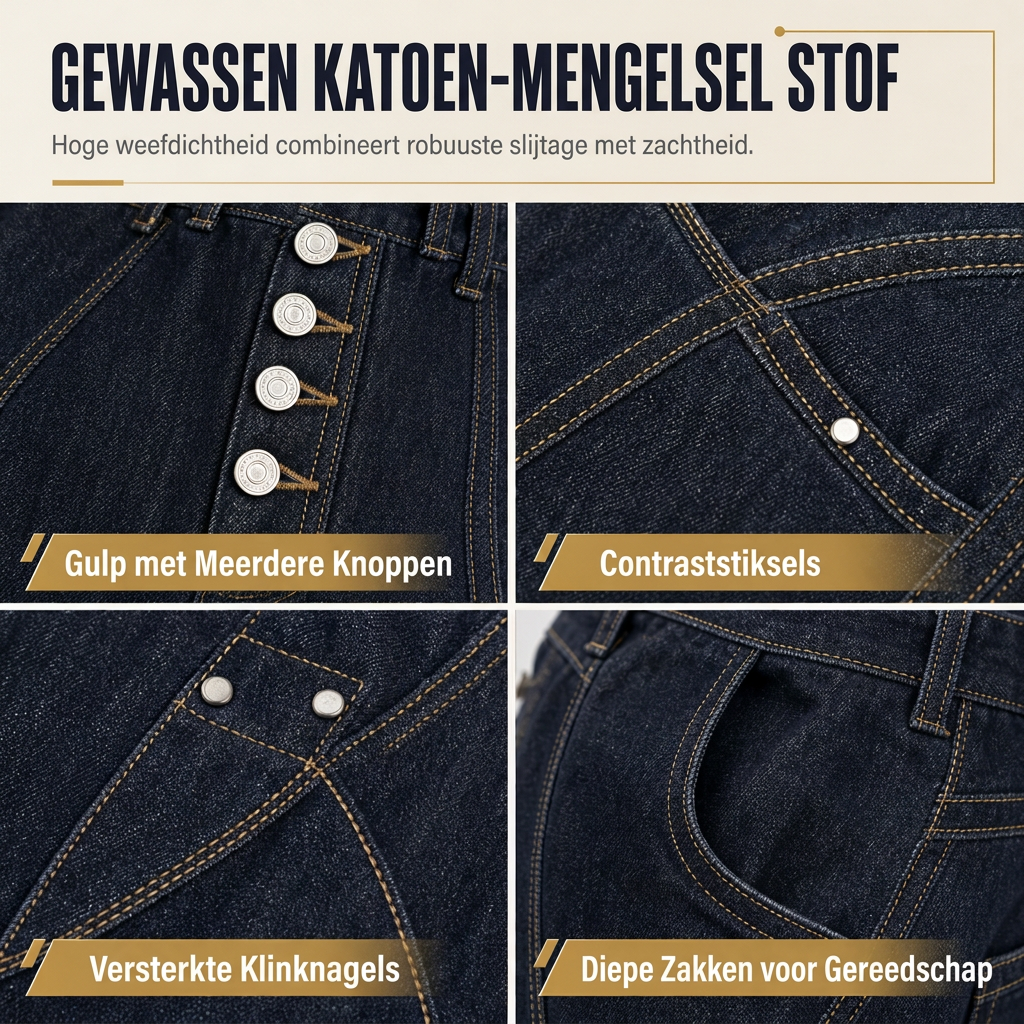 🔥Gratis verzending✈️Heren American Vintage Gebogen Pijp Wijde Pijp Jeans Gedecodeerd Raw Denim Knopen Fly Broek