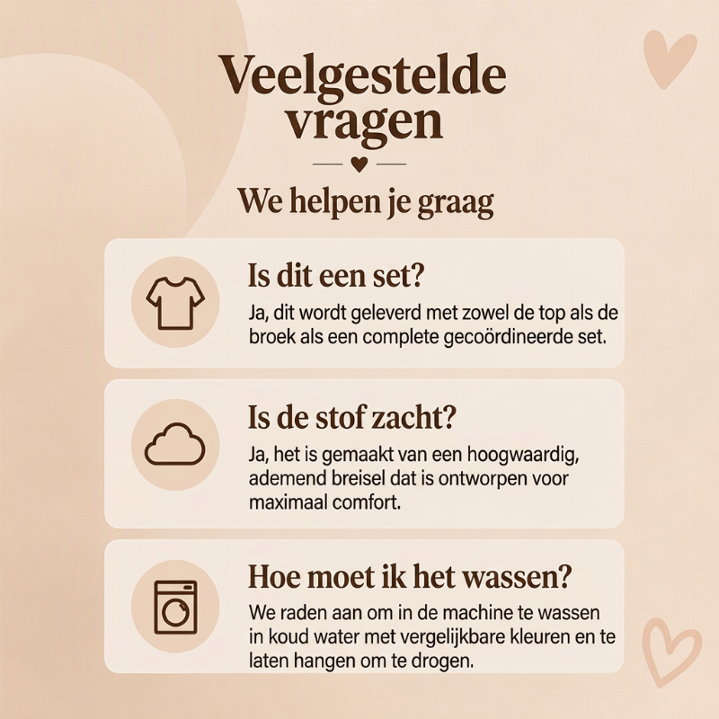 🔥Gratis verzending✈️Dames pyjamaset met hartprint en lange mouwen
