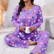 🔥Gratis verzending✈️Dames pyjamaset met hartprint en lange mouwen
