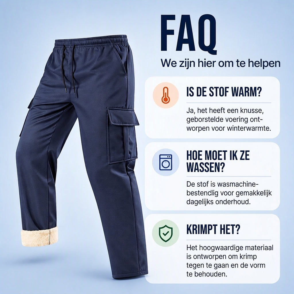 🔥Gratis verzending✈️Warme Heren Cargobroek met Fleecevoering – Comfortabel, Praktisch & Ideaal voor Koude Dagen 🔥
