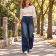 🔥Gratis verzending✈️Thermische Damesjeans met Hoge Taille & Wijde Pijpen – Warm Comfort en een Flatterende Pasvorm ✨
