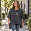 🔥50% OFF🔥Dames losvallende batwing-mouw asymmetrische top