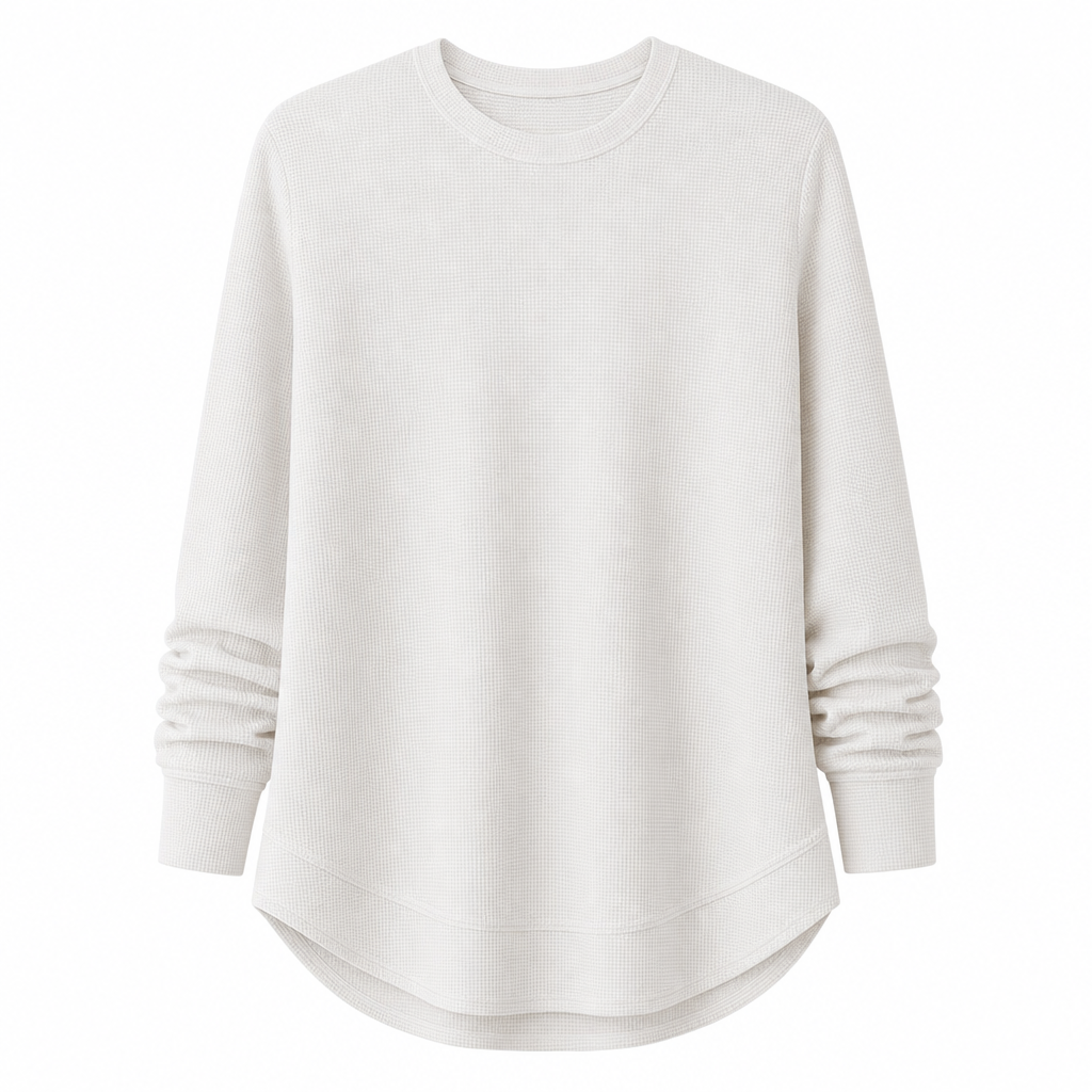 😍🔥Casueal losvallend wafelbrei shirt voor dames