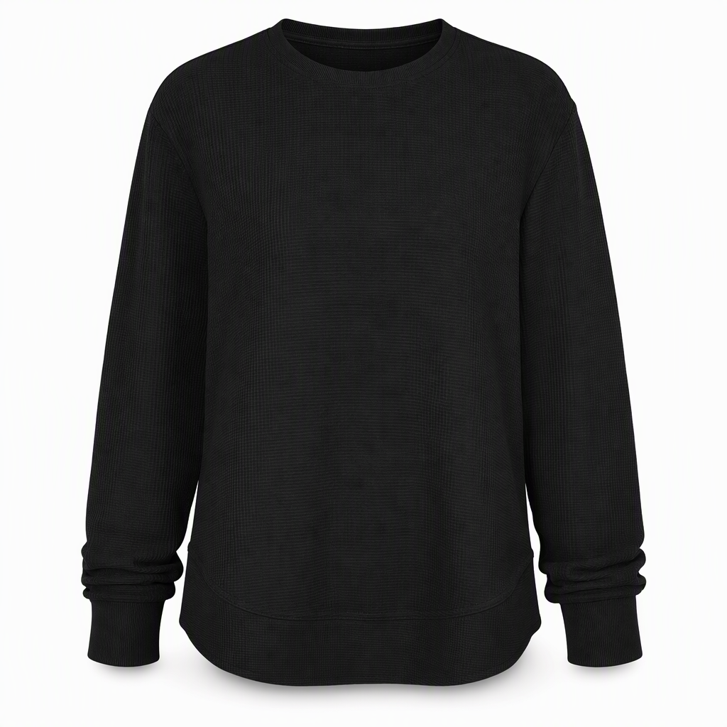 😍🔥Casueal losvallend wafelbrei shirt voor dames