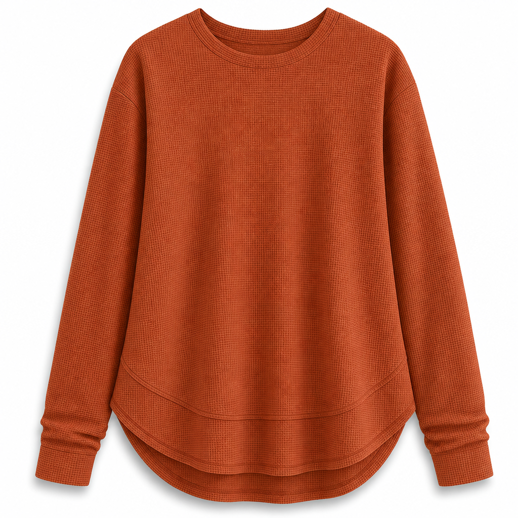 😍🔥Casueal losvallend wafelbrei shirt voor dames