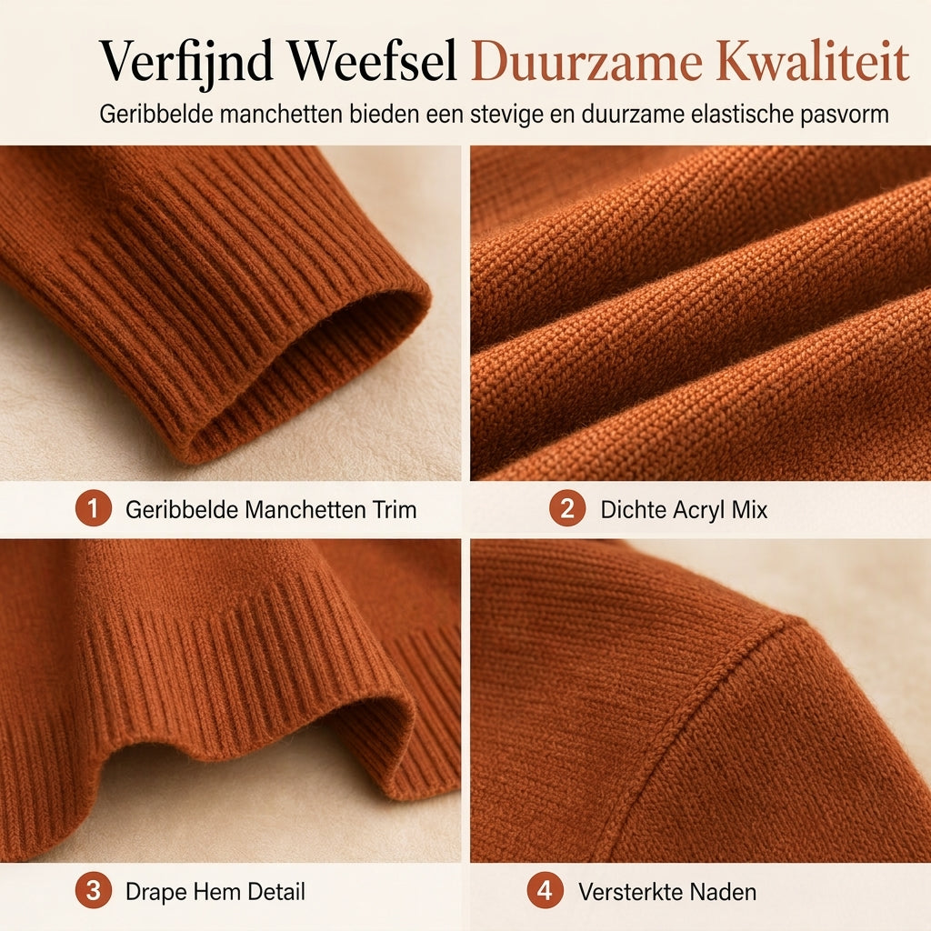🍂 Nieuwe Favoriet 🤎 Dames Gebreid Vest op Middellange Lengte – Open Model met Geribde Manchetten, Comfortabel & Tijdloos Chic ✨