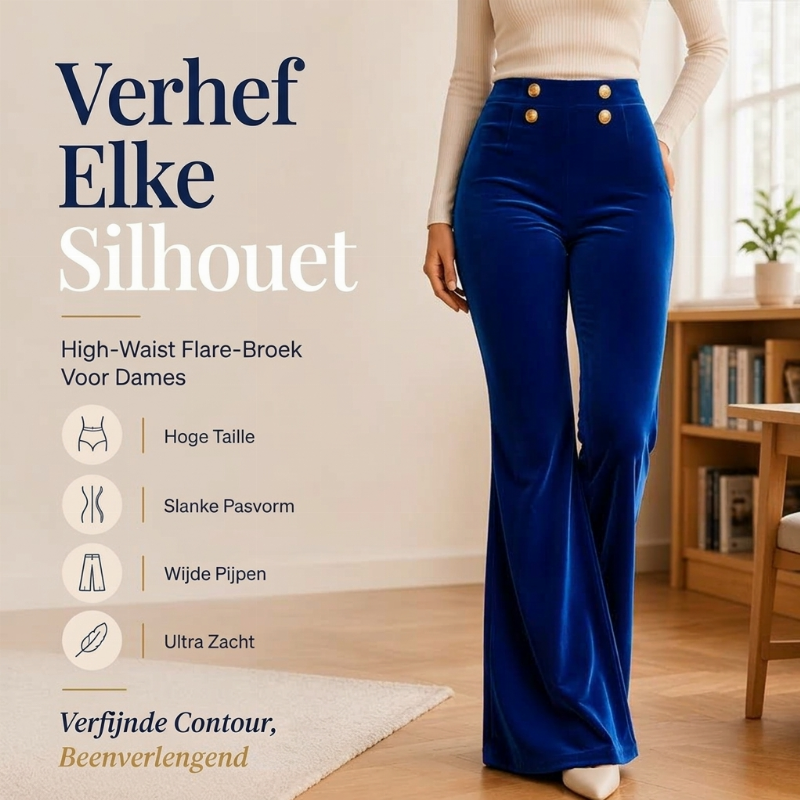 👖Fluwelen wijde broek met hoge taille voor dames