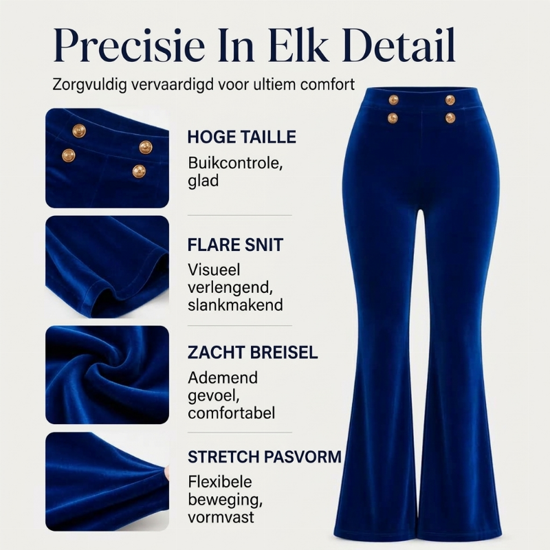 👖Fluwelen wijde broek met hoge taille voor dames