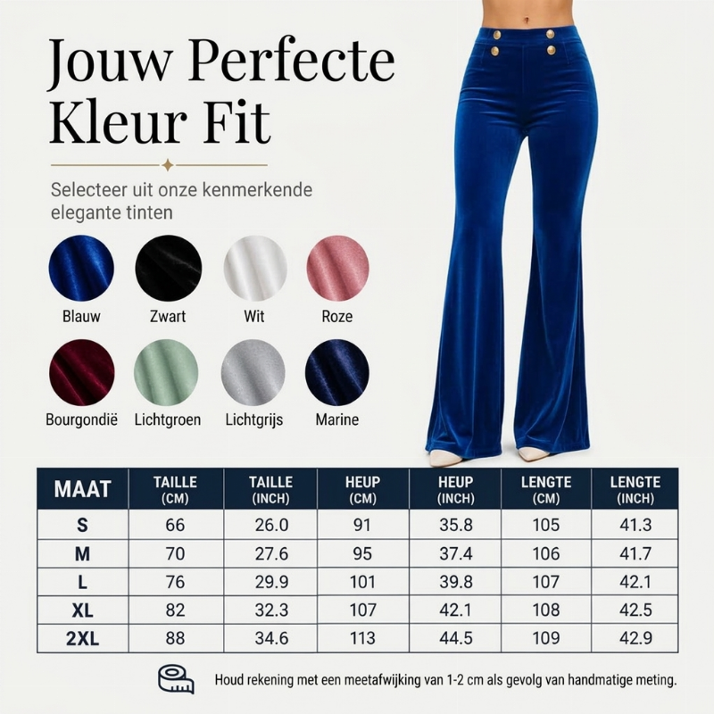 👖Fluwelen wijde broek met hoge taille voor dames