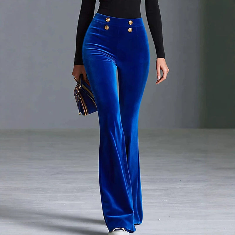 👖Fluwelen wijde broek met hoge taille voor dames
