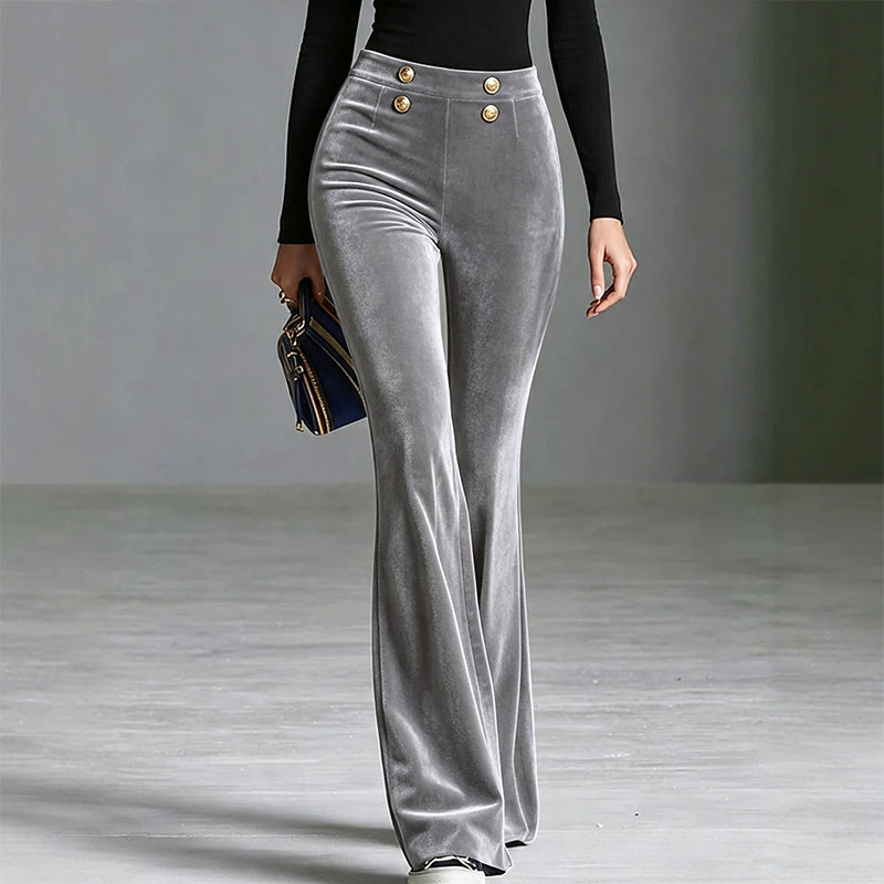 👖Fluwelen wijde broek met hoge taille voor dames