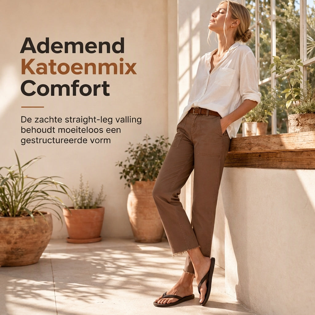 🔥Gratis verzending✈️Casuele dames utiliteitsbroek, cropped model met rafels en grote opzakzakken