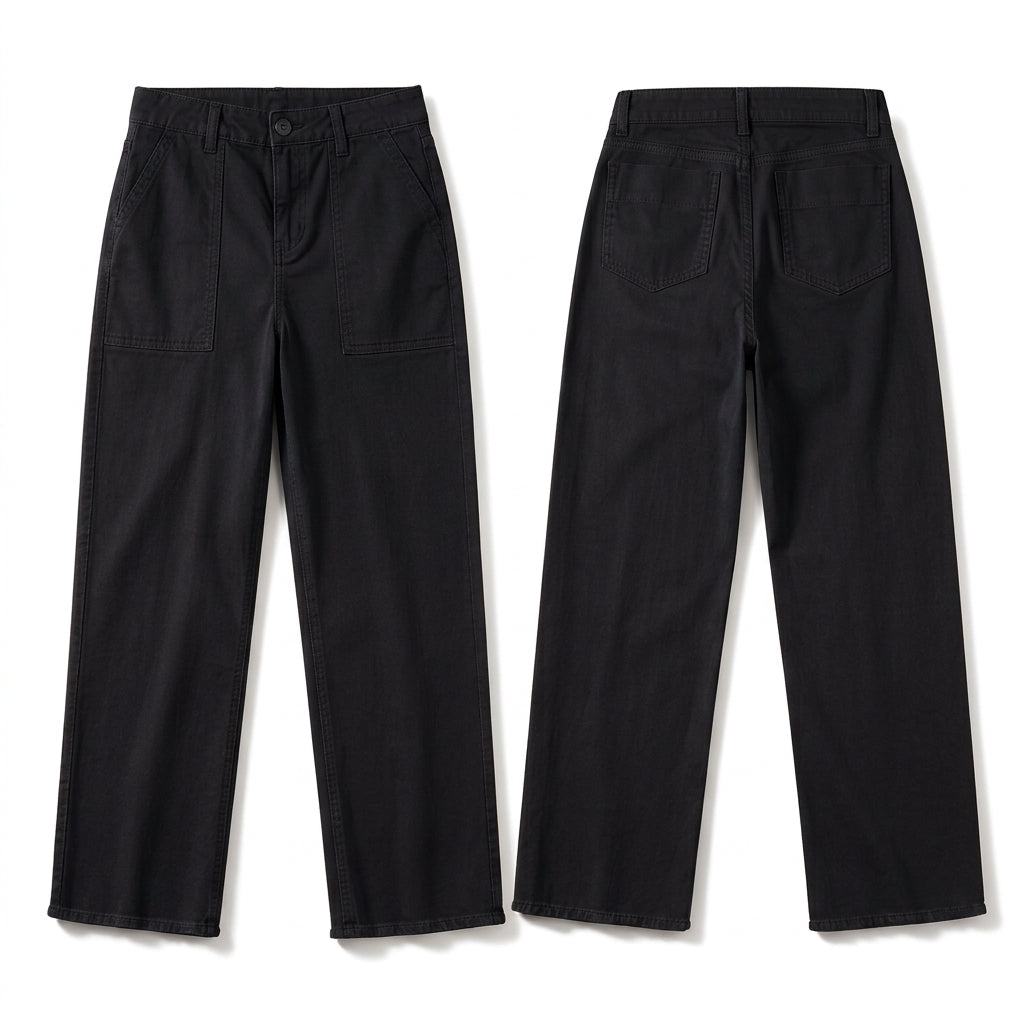 🔥Gratis verzending✈️Casuele dames utiliteitsbroek, cropped model met rafels en grote opzakzakken